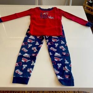 Gymboree pajamas, color red , 100% Cotton, size 7, long sleeves and long pants.